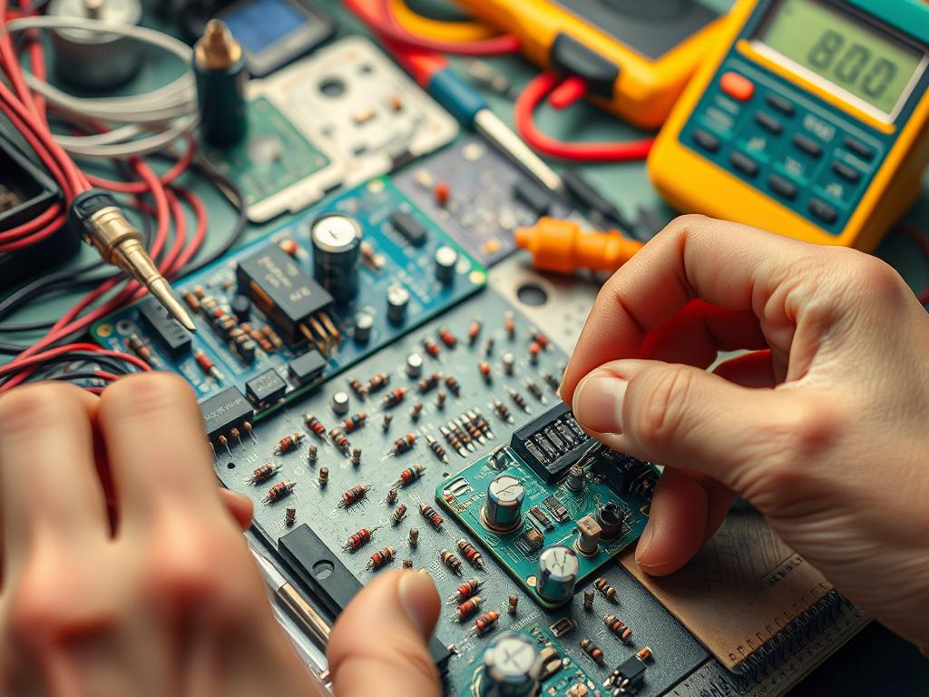 Step-by-step UJT circuit assembly Step-by-step UJT circuit assembly