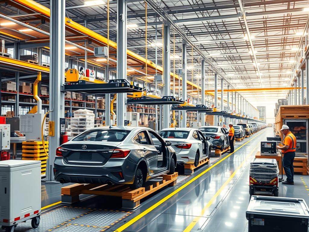 Pallet shuttle systems in automotive manufacturing